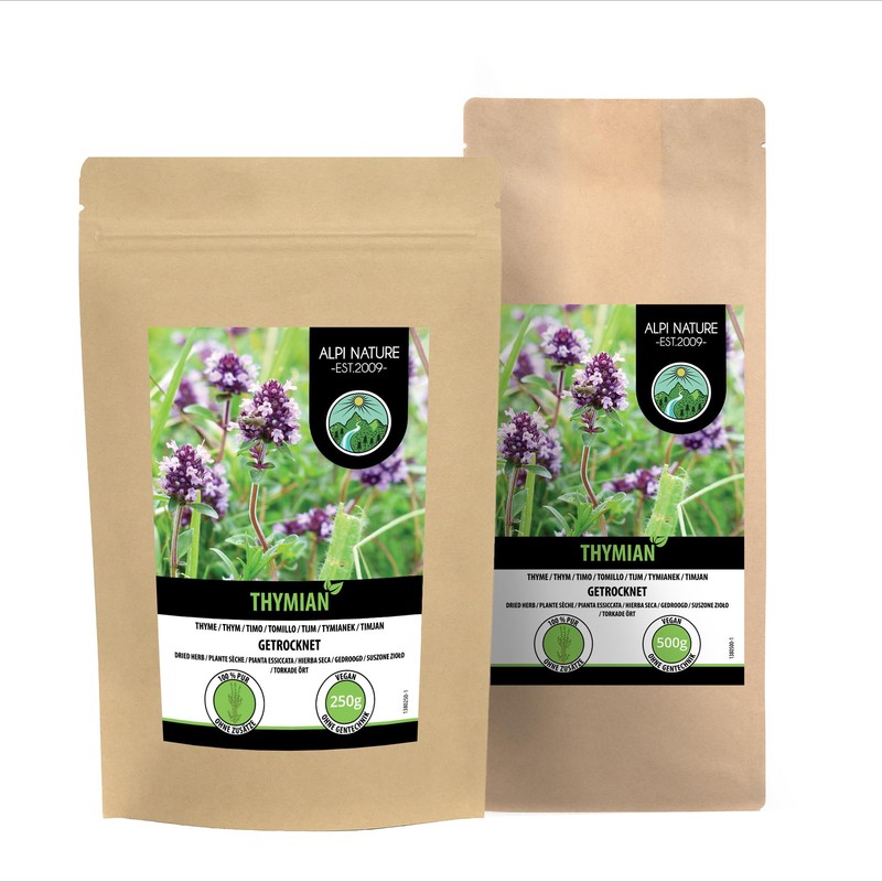 Dried thyme (250g, 8.8oz), rubbed thyme, 100% pure and natural