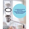iVIGA Commercial Sink Drain: 3-1/2" Sink Opening Waste Drain Valve