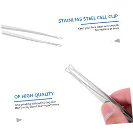 Baluue 2pcs Blackhead Tweezers Stainless Steel Pimple Extractor for Smooth Skin Compact Design for Daily Use Gentle Removal of Blackheads and Blemishes No Redness Scarring