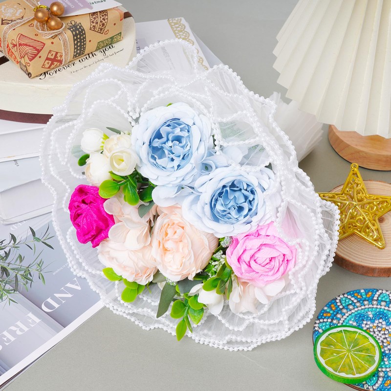 baotongle Flower Wrapping Mesh Paper Mesh Wrapping Paper for Flowers