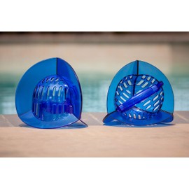 AquaLogix Total Body Pool Fitness System - Upper Body Aquatic Bells & Lower Body Fins - Pool Workout - Colors Indicate Resistance Level - Online Demo Video & Program Link (Blue Bells/Blue Fins)