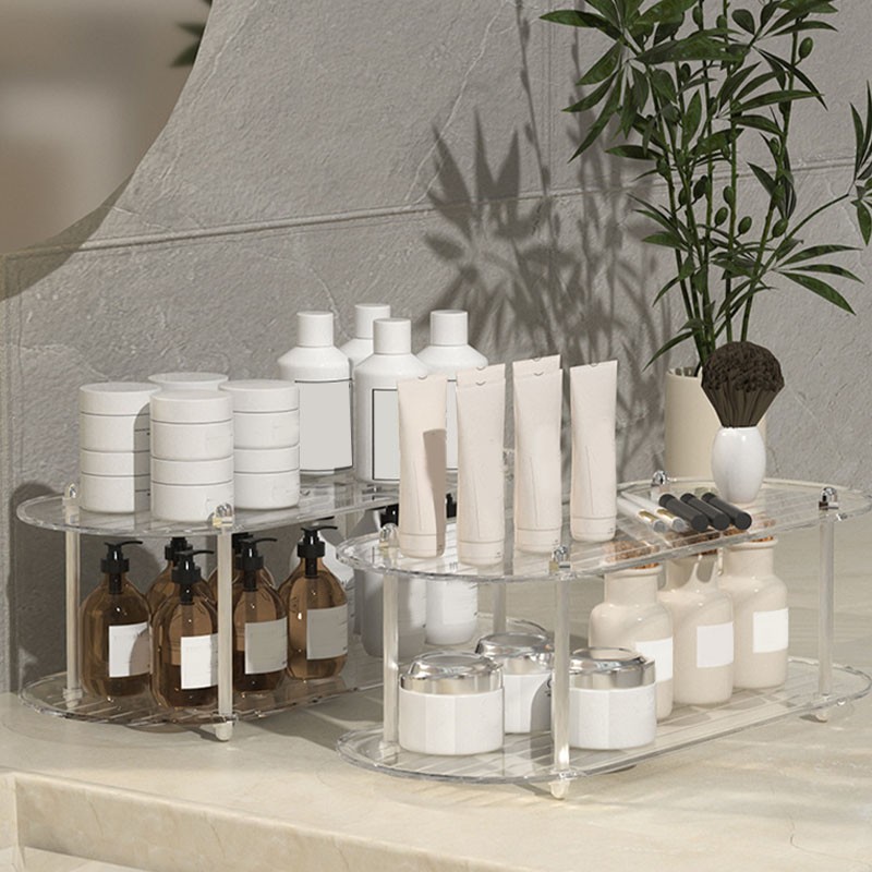 Makeup Organizer for Vanity 2 Tier Bathroom Counter Organizer Multi