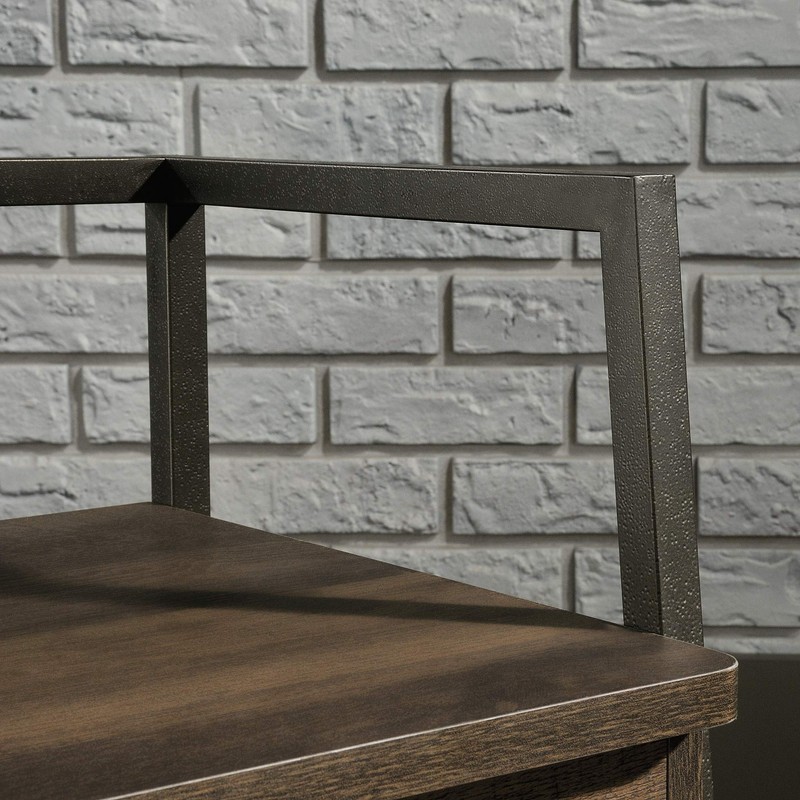 Sauder North Avenue Storage Bench, Smoked Oak finish