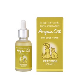 PETCODE PAWS Premium Organic Argan Oil for Dogs and Cats - Natural Moisturizer for Healthy Fur - Dog Itch Relief Supports for Hair Health - Soothe Itching, and Allergies with Moisturizer - 1 FL Oz
