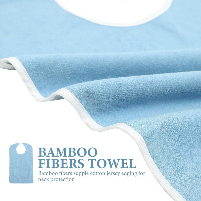 minkissy Babero Protector para Adultos Mayores de Toalla de Fibra