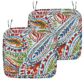 BELLRINO Outdoor Waterproof Patio Cushion Covers 24" X 16" X 4" Set of 2 Replacement Slipcovers Decorative Cushion Cover for Chair Seat Garden Bench Porch Couch P010-24X16X4-2PC Cover ONLY