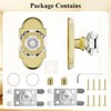 BonKuDoo 2 Pack Crystal Glass Dummy Door Knobs Interior Gold