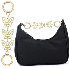 Women Bag Extender Chain, Butterfly Extender Chain Purse Strap Extender Bag Charms Handbag Decoration Purse Accessories for Purse Bag Making Supplies