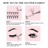 Cluster Eyelashes, Individual, 10 Roots, 0.07mm C-curl, 10mm, Medium Length,