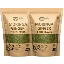 Moringa Tea with Ginger 8 oz, Boost Immunity, Aid in Digestion, Caffeine Free, One Tea with Multiple Benefits (Pack of 2)