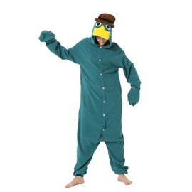 LorranTree Platypus Costume Onesie Perry Platypus Animal Costume Women Men Pyjamas Christmas Carnival Onesie, Green