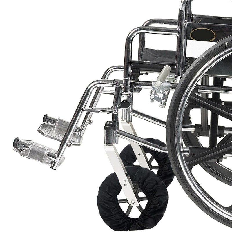 2 Pcs Wheelchair Tire Cover, Waterproof Wheel Covers, Black Wheel