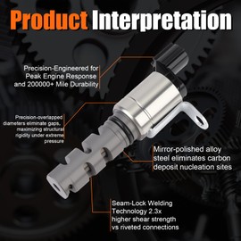 HZENNVIX 12615873,12602516 Exhaust Camshaft Variable Valve Timing Solenoid（VVT）for 2004-2007 Buick Rainier,Chevy Colrado,Trailblazer,Gmc Canyon,Envoy,Hummer H3,H3T,Isuzu Ascender