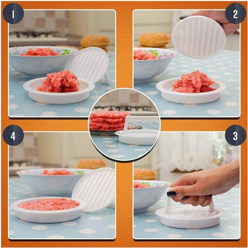 AISIBO 2 Piece Hamburger Press, Plastic Burger Press, Hamburger Maker