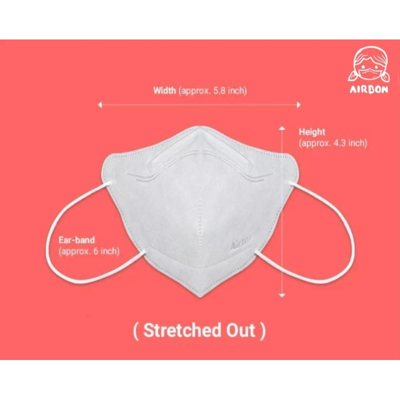 Airbon Cubreboca Reutilizable Nanofiltro / Soomlab + Airbon (10pz)