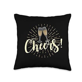 HAPPY NEW YEAR EVE Baby 2021 Celebrate NYE Memes Cheers Fun NYE 2021 New Year's Eve Champagne Meme Gift Throw Pillow, 16x16, Multicolor