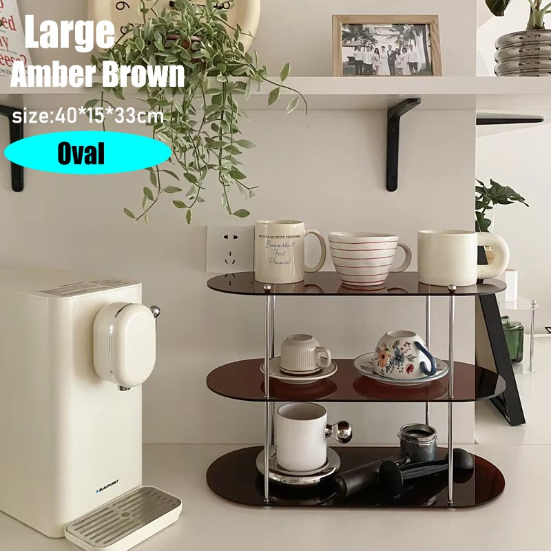 Acrylic Desktop Organizer – 3 Layer Display Shelf, Perfume Jewelry
