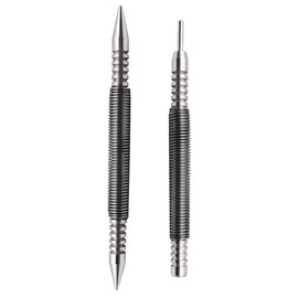 VOANZO 2pcs Dual Head Nail Setter and Hinge Pin Punch Set Hammerless 1/32″& 1/16″Spring Nail Striking Force Door Pin Removal Tool