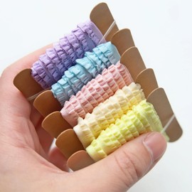 7mm/0.28" Tiny Stretchy Ruffles, Pleated Lace Trim, Mini Lace Decoration, in 19 Colors, Perfect for Doll Clothes, Sewing Craft Supply (2 Yards)