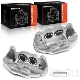 A-Premium Disc Brake Caliper Assembly Compatible with Select Toyota Models - Sequoia 2008-2015, Tundra 2007-2015 - Front Driver and Passenger Side