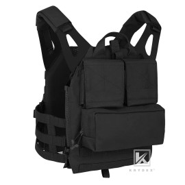KRYDEX 2.0 Plate Carrier Zip-on Backpack Tactical MOLLE Vest Camouflage - Black