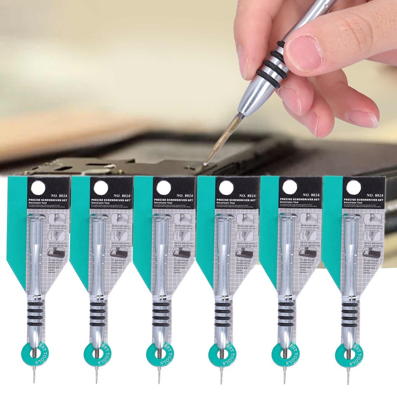 6Pcs Slot Screwdriver Hand Disassembly Repairing Tool 25mm for Electronics