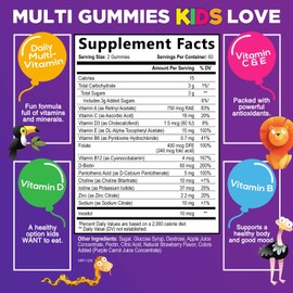Vitamins for Kids Multivitamin Gummy - Daily Kids Vitamins, Fruit Flavored Gummies w/Vitamins C, D3 & Zinc for Immune Support, Nature's Children & Toddler Supplement, Strawberry Flavor - 120 Gummies