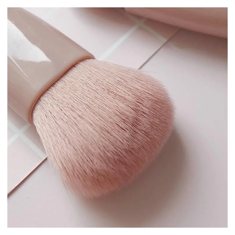 Set 5 Brochas De Maquillaje Portátil Con Estuche Y Espejo