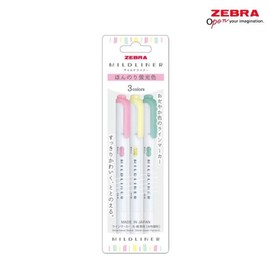 Zebra Mildliner Highlighter 3-Color Set / 제브라 마일드라이너 형광펜 3색세트