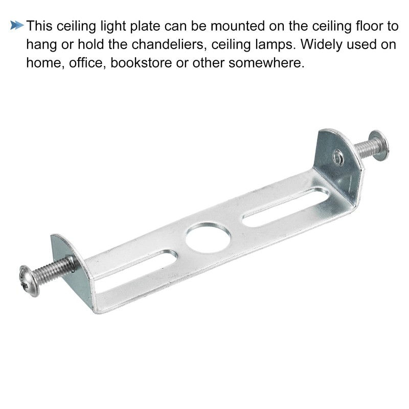 sourcing map Ceiling Light Plate 74x18x16mm Lighting Fixture Mounting Bracket
