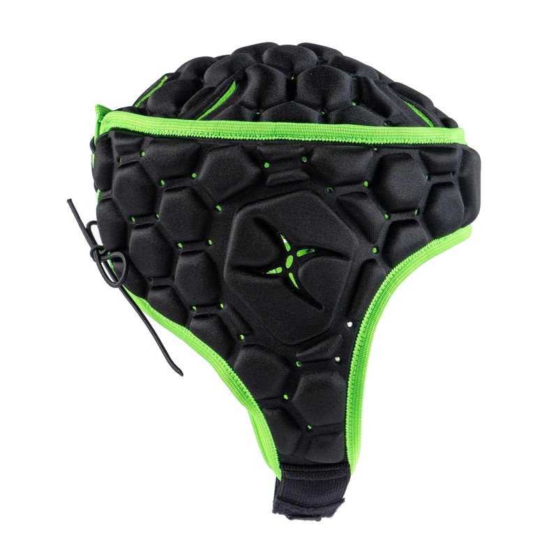 Gilbert XP 250 Rugby Headguard - Black & Green, Junior