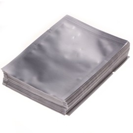 LEXPON Aluminum Foil Mylar Vacuum Bags Silver Package Food Pack of 100