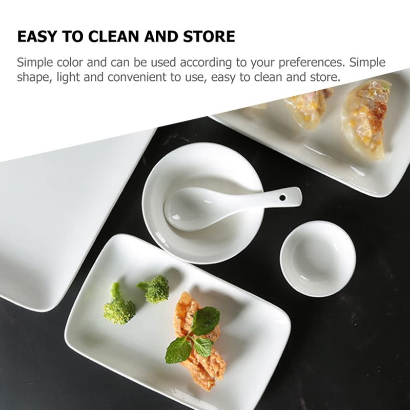 6 Pcs Rectangular Serving Plates - 7.48” X 4.72” Sushi,