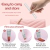Retractable Dual-ended Lipstick Brush (White + Pink)