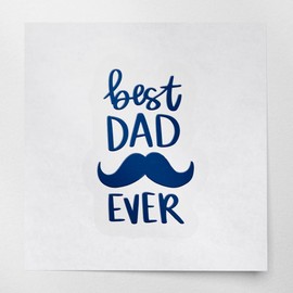 Decal Stickers of Fathers Day Best Dad Ever (Navy Blue) (Set of 2) Premium Waterproof Vinyl Decal Stickers for Laptop Smartphone Car Dirt Bike Wall Room Mason Jar Bathtub - USCVER10j6913AB