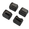 20 Pcs Chair Leg Floor Protector Rectangular Transparent Black Felt