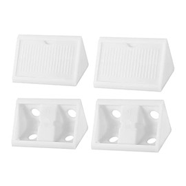 DTGN 42x20x20mm(LxWxH) Plastic Corner Brackets -24Pack - Good for Furniture Repairing - 4 Holes L Shape Right Angle Brace - White
