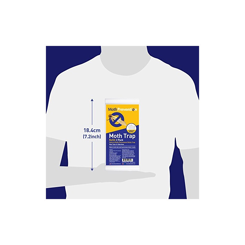 Moth Trap Replacement Strips - 6 Odor-Free Refills for Clothing