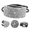 Baluue 4Pcs Sparkly Rhinestone Hair Ties Elegant Elastic Ponytail Holders