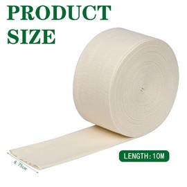 Elasticated Support Bandage Elastic Tubular Compression Bandages Cotton Retention Bandage for Arms Medium Ankles Knees 8.75CMX10M