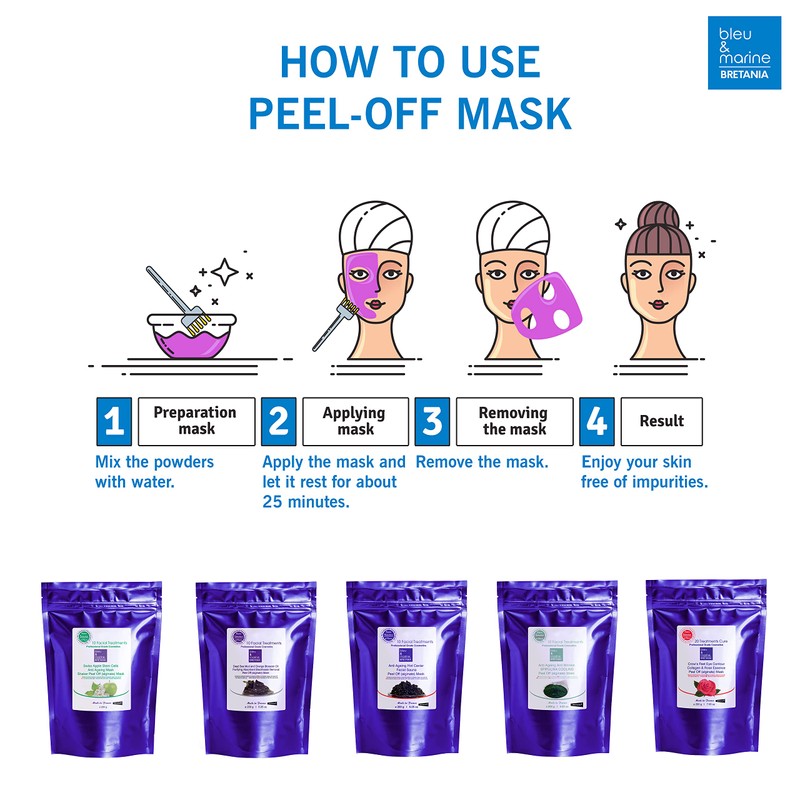 Peel-Off Anti-Ageing and Anti-Ageing Face Mask with Spirulina and Alginates,