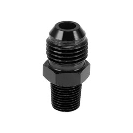 A ABSOPRO Männlicher Reduzierer Schlauchanschluss Adapter TF-AN6-1/8 NPT Kraftstoffleitung Verbinder Aluminium Schwarz