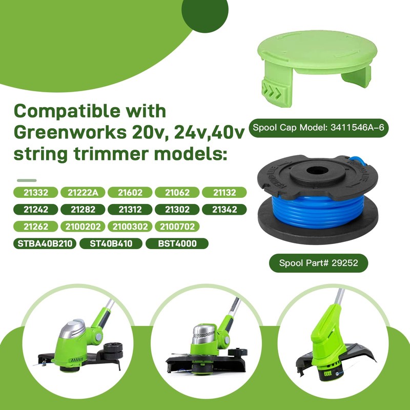29252 29092 Spool Compatible with Greenworks 21332 21342 24V 40V