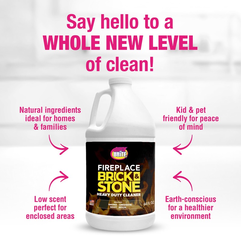 Quick 'n Brite Fireplace Brick and Stone Cleaner 64oz -