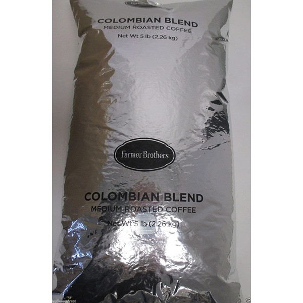 Farmer Brothers Colombian Blend Medium Roast Whole Bean Coffee (1 bag/5 lbs)