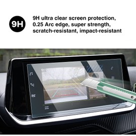 YEE PIN Navigation Schutzfolie 2020 2021 2022 Peugeot 208 e-208 2008 e-2008 Zubehör Displayschutzfolie Transparent- Gehärtetes Glas Schutz 7 Zoll