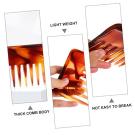 WOONEKY 2pcs Vintage Wide Tooth Combs for Hair Detangling and Styling Smooth Edges Lightweight Curly and Long Hair Travel-friendly Haircut Tool