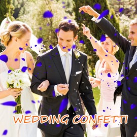 Real Dried Rose Petals, Naturally Preserved Petals for Wedding Decoration, Bridal Shower, Engagement, Romantic Evenings and Table Decoration - Confetti in Blue