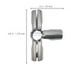 Pipe Connector, 4-Way Metal Clamp Fittings, Fit for 1" (O.D.