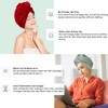 LUXURY Hair Towel Wrap 100% Cotton, Instant Drying Lightweight Turban